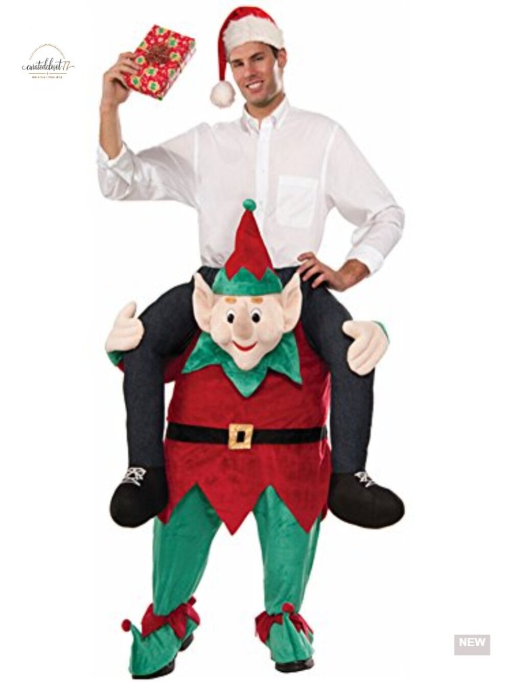 Christmas Ride-On Santa Costume Cosplay Adult Mascot Shoulder Party